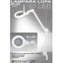 Flexo / Lámpara de 60 LEDs con lupa de 5 aumentos